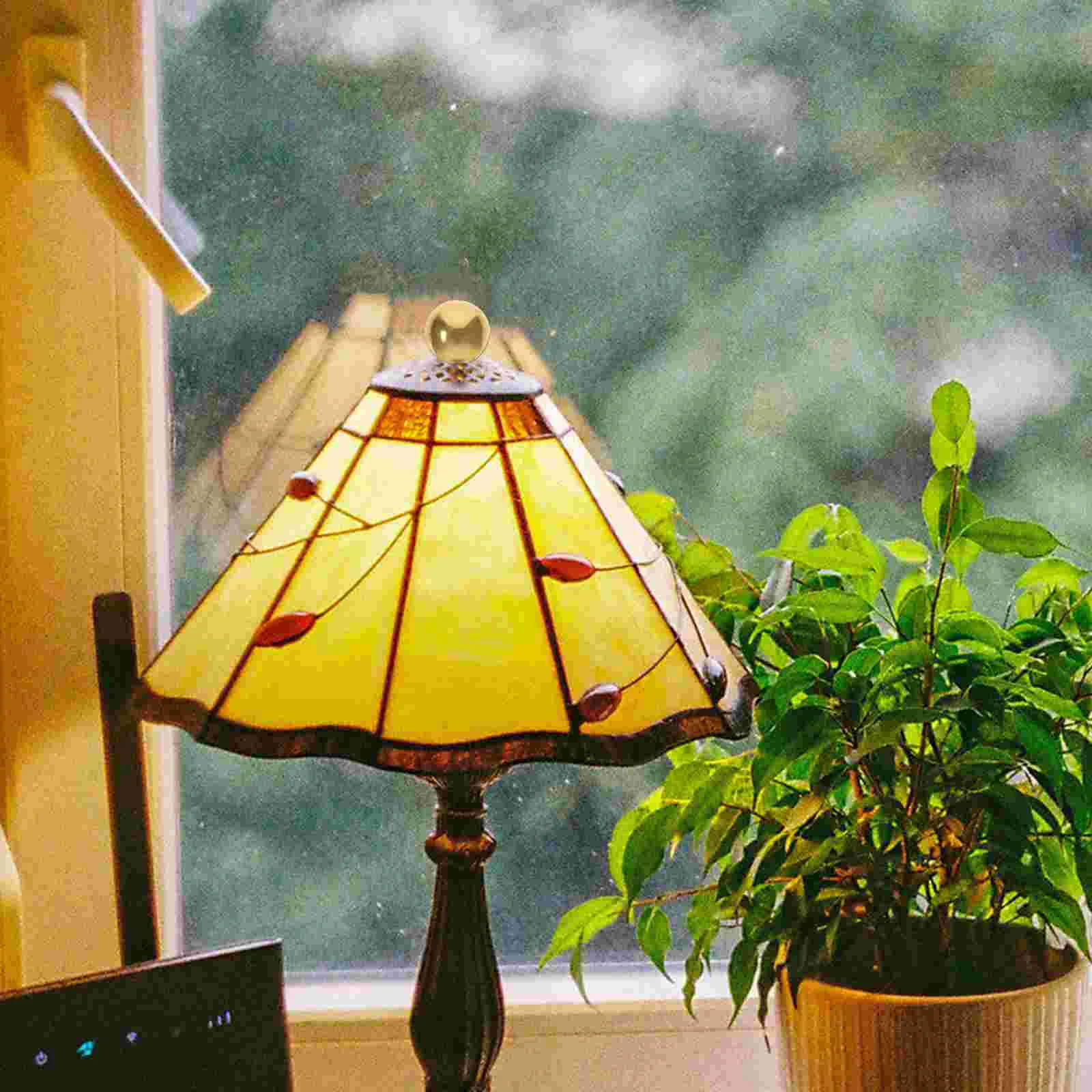 6 Pcs Lampshade Convertible Light Cap Table Bell Shaped Shades Metal Finial Decor