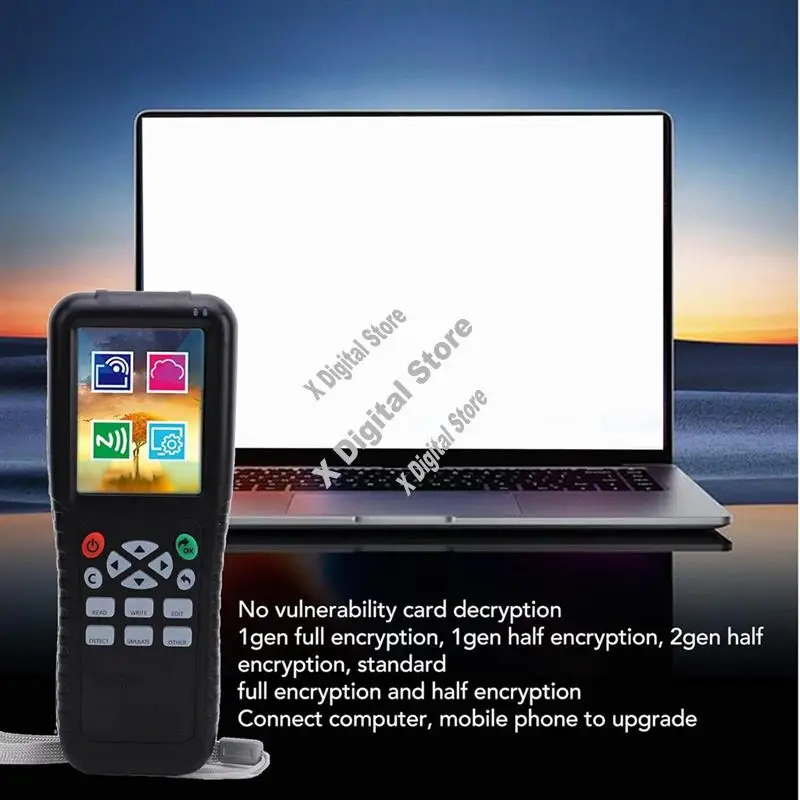 X100 NFC Card Copier Handheld Smart Device For Access Control Systems USB Type C Interface Frequency Decryption Tool Security-AB