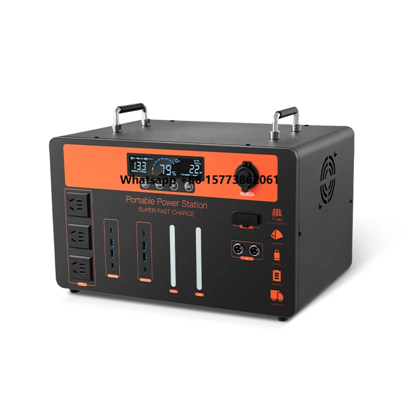 Outdoor camping travel portable power pack 2500 watts high-power portable power station energy storage battery