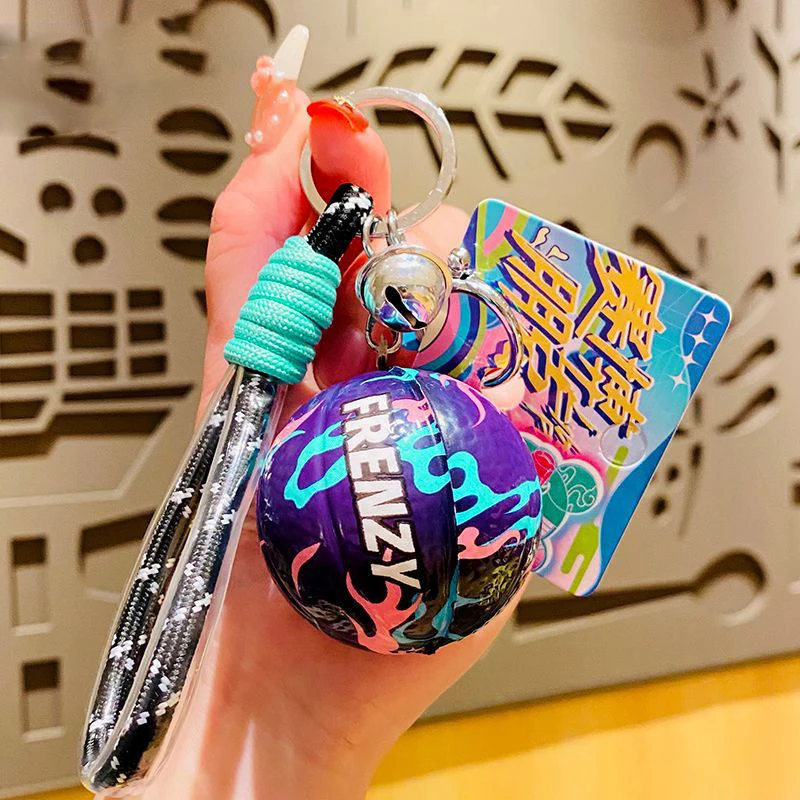 China-fashion Dancing Lion Basketball Slow Rebound Key Chain For Basketball Sports Enthusiast Souvenir Gifts Keyring Bag Pendant