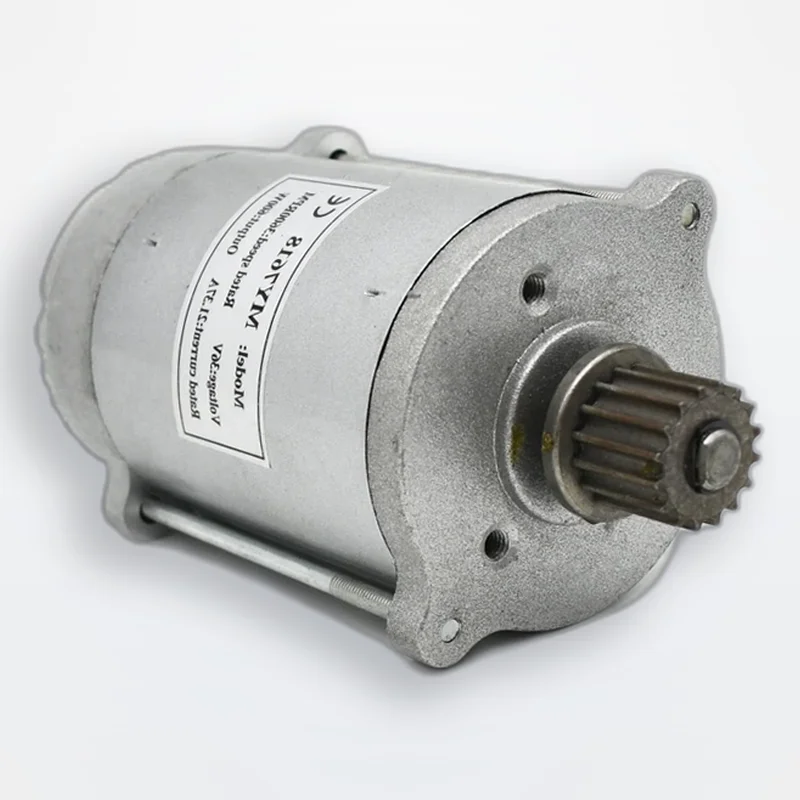 MY7618 Brushed DC Motor with 25H Sprocket 5M Timing Pulley,300W-600W 24V 36V,3300-4100rpm 0.95-1.5Nm for Cart Buggy