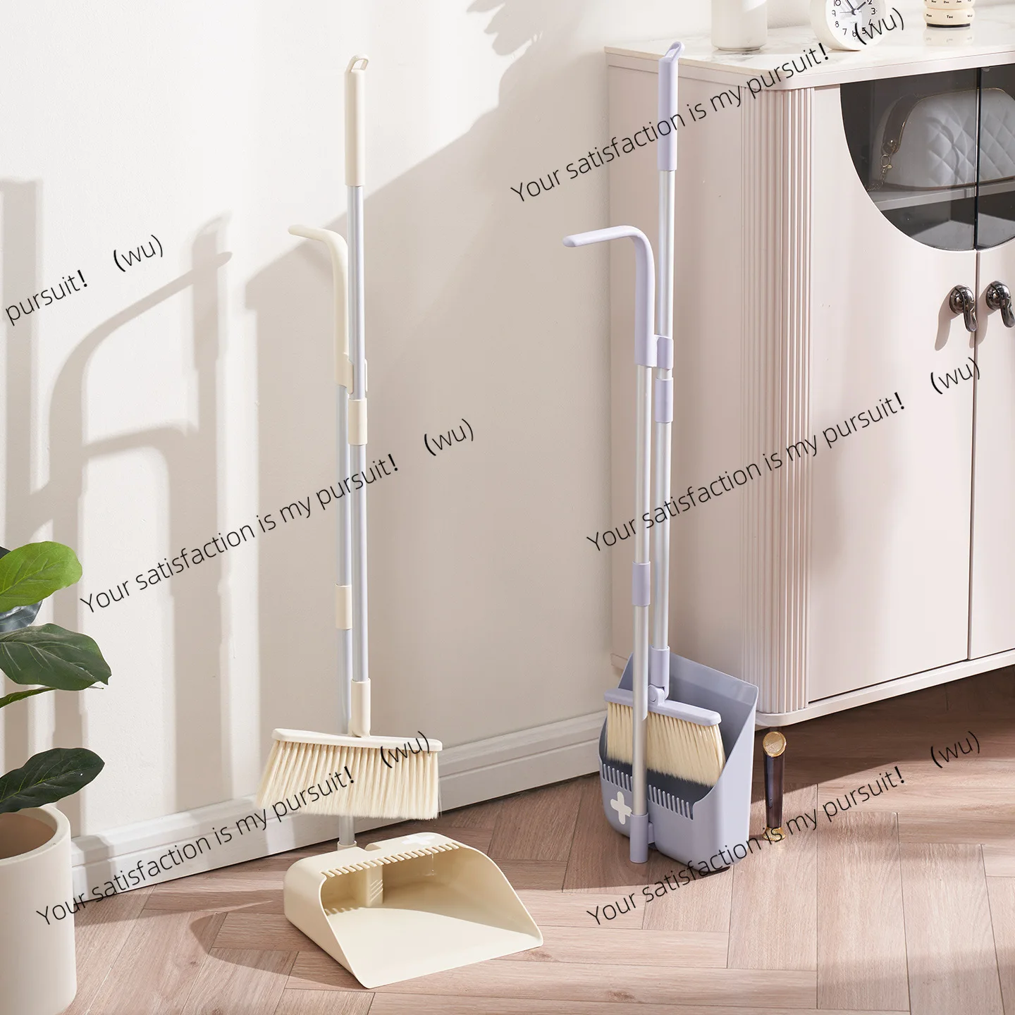 Broom, dustpan set combination, household broom wiper, non-stick hair trimmer, sweeping artifact, garbage shovel, broom