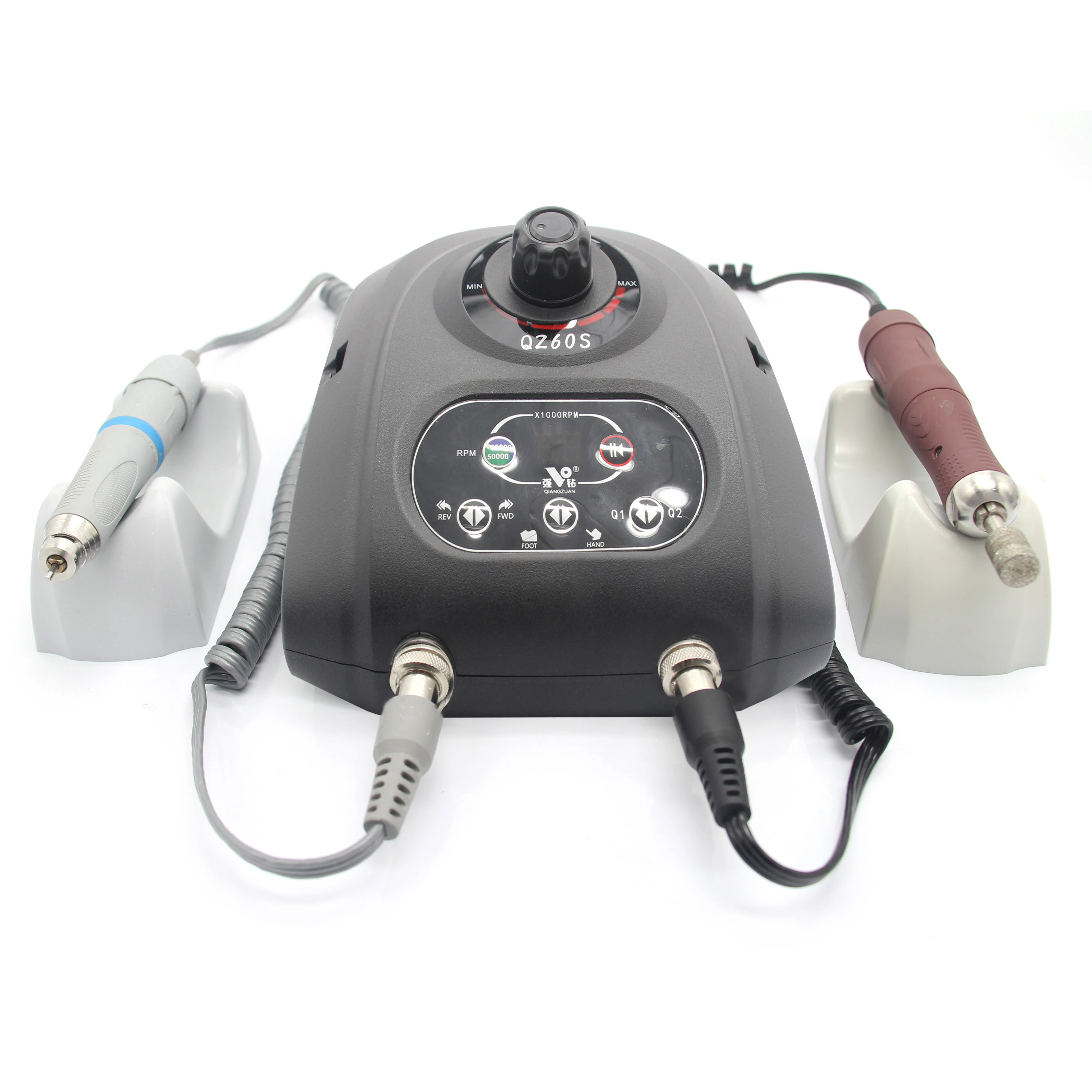

2020 Professional 240W 50000 Rpm QZ60s Dual-lock Attach Two Handpiece Brushless Grinding Jewelry Wood Gold Polisher