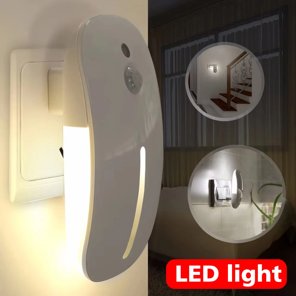 

1pc LED Night Light Motion Sensor Night Lamp for Hallway Pathway Lighting Home Decorations