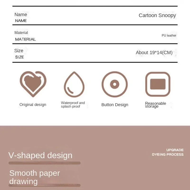 Snoopy caixa de tecido de carro criativo guardanapo suporte de tecido caso couro à prova dwaterproof água desktop casa sala estar cozinhas acessórios presentes