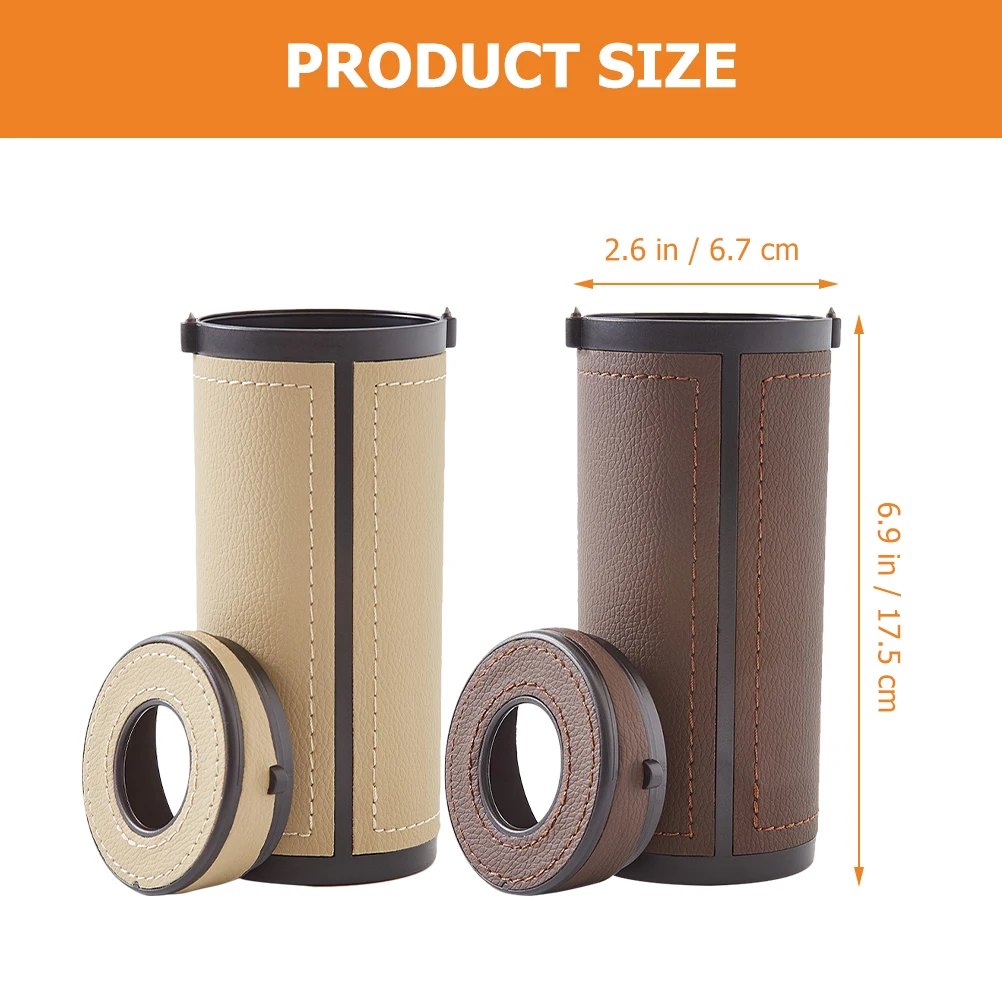 

2Pcs Car Tissue Box High Grade Multifunctional Paper Dispenser Broken Window Tool Napkin Container for Auto