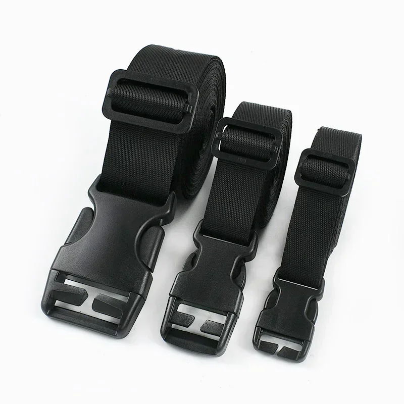 

2/5/10Sets 20/25/38mm Buckle Strap Repair Fasteners Webbing Belt Fastex Plastic Buckles Detachable Side Carabiner Clip Slider