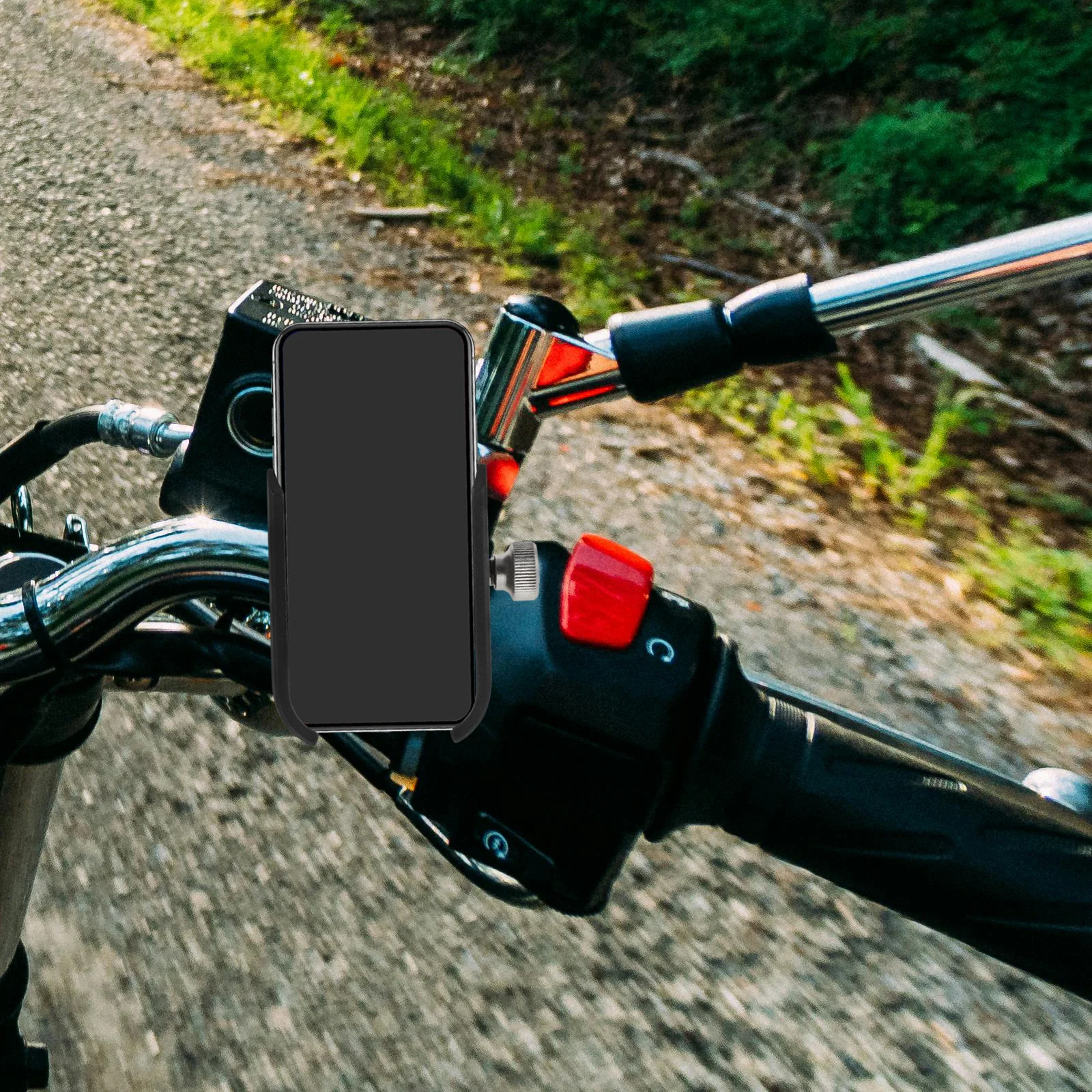 

Universal Holder for Motorcycle and Scooter Aluminum Mount - Waterproof Navigation Bike Phone Bracket with Strong Grip