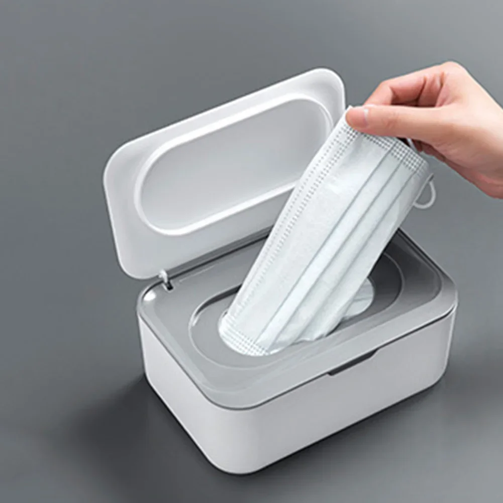 Wet Wipes Storage Box with Lid Home Desktop Tissue Dispenser Napkin Case Napkin Storage Box Holder Container