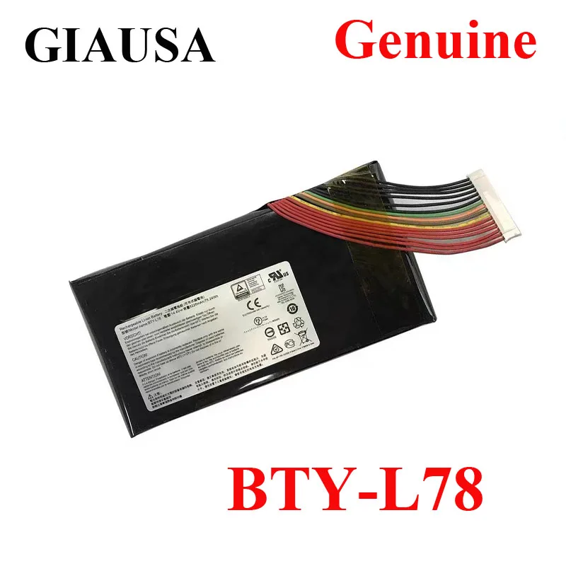 Genuine BTY-L78 Laptop Battery For MSI GT62 GT62VR GT80 GT80S GT73 GT73VR GT83 GT83VR GT75 GT75VR MS-1812 MS-1814