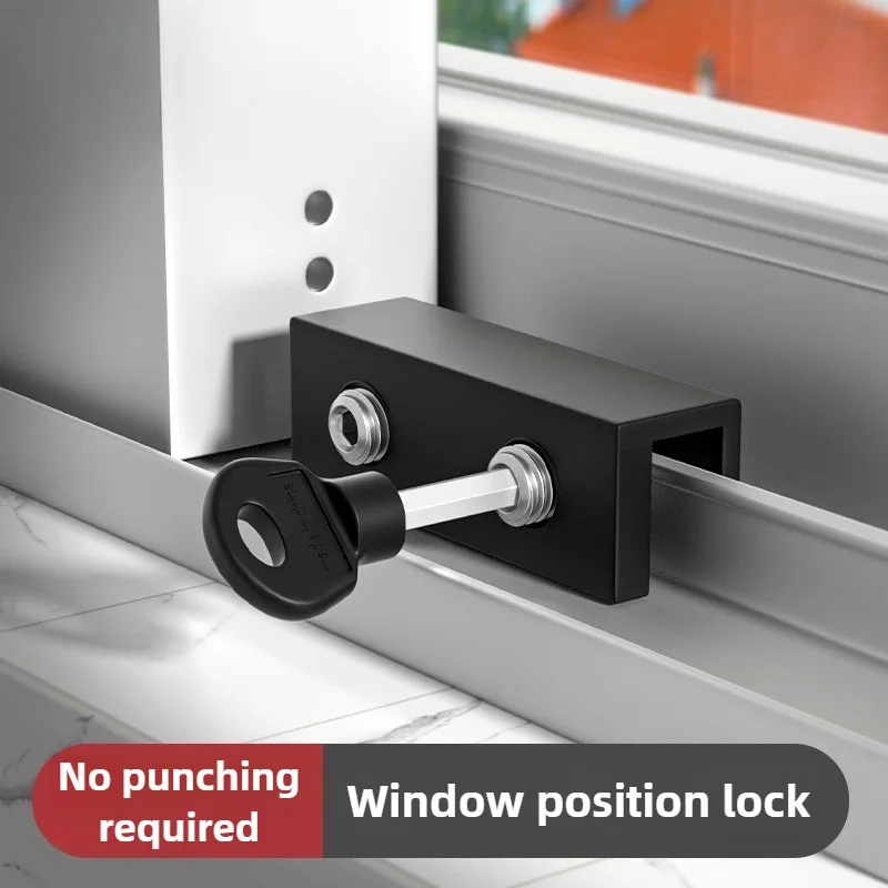 1/2Pcs Adjustable Window Lock Stopper Safety Locks for Kids and Pets Anti-theft Door Lock Non Punch Sliding Window Lock Hardware