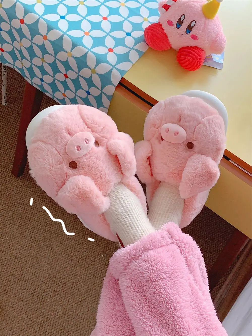 شبشب خنزير رقيق وردي من Feerldi للنساء ، سلايد على شكل حيوانات ، أحذية منزل فروي داخلية ، أحذية خنزير دافئة للفتيات ، جديدة ،