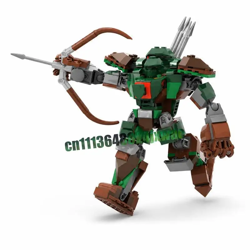 NEW 219PCS Forestmen Mech Robot Building Blocks MOC Creative Assembly Model Toy DIY Educational Collection Display Popular Gift