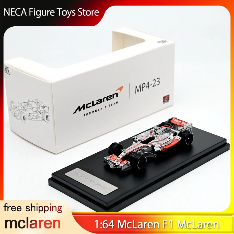 マクラーレンf1ダイキャスト合金車モデル1-64スケールmp4-23フォーミュラレーシングコレクタブルディスプレイモデル大人向けホビーコレクターズカーおもちゃ