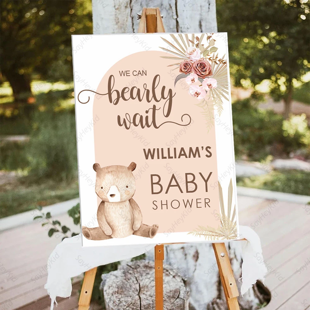 

40X52cm Custom Baby Shower Welcome Sign Personalized Kt Board Backdrop Baby 1st Birthday Party DecorationOutdoor Yard Sign