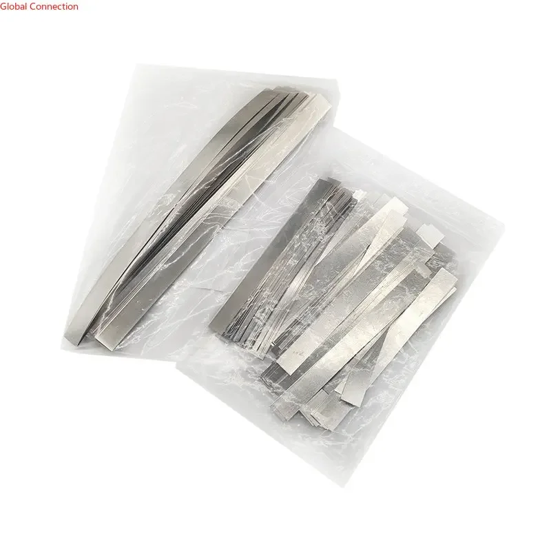 100g/pack 0.1x7/0.12x7mm Nikkel Bútorhuzat 18650/21700/26650/32650 Akkumulátor Beállítóság Bejelöl hegesztő Nikkel csík Bejelöl hegesztő Hegesztő