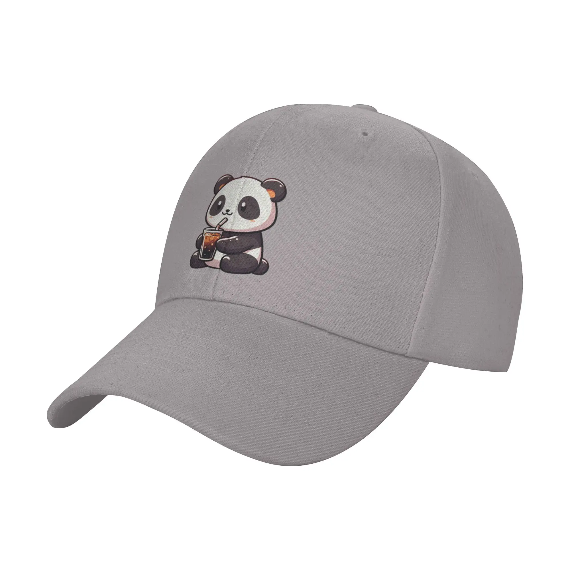 Hot Sale Panda Drinking Coke Soda Baseball Cap  Graphic Visor Cap  Travel Sightseeing Visor Cap