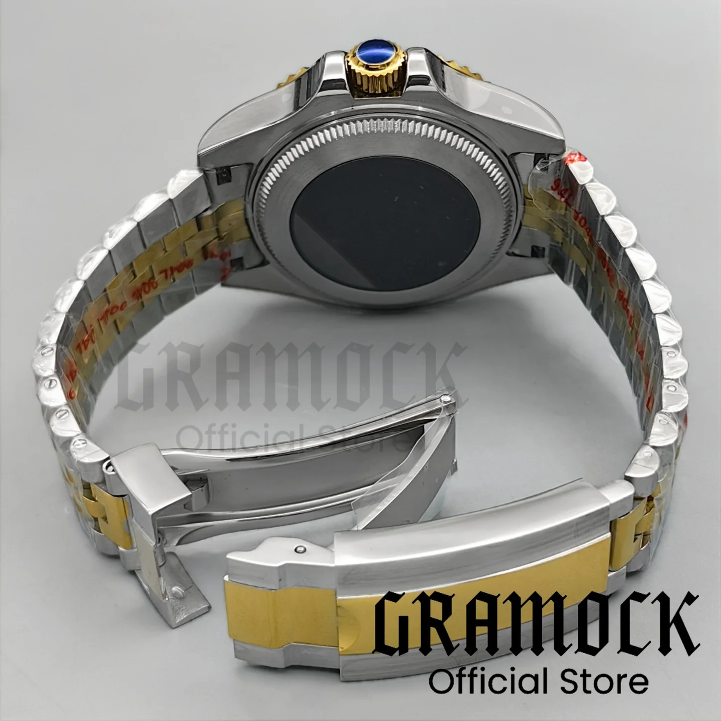 Two Tone Gold 44mm Waterproof Ceramic Bezel Jubilee Band For NH34 NH35 NH36 ETA2824 DG2813 DEEP SEA Watch Case Sapphire Crystal