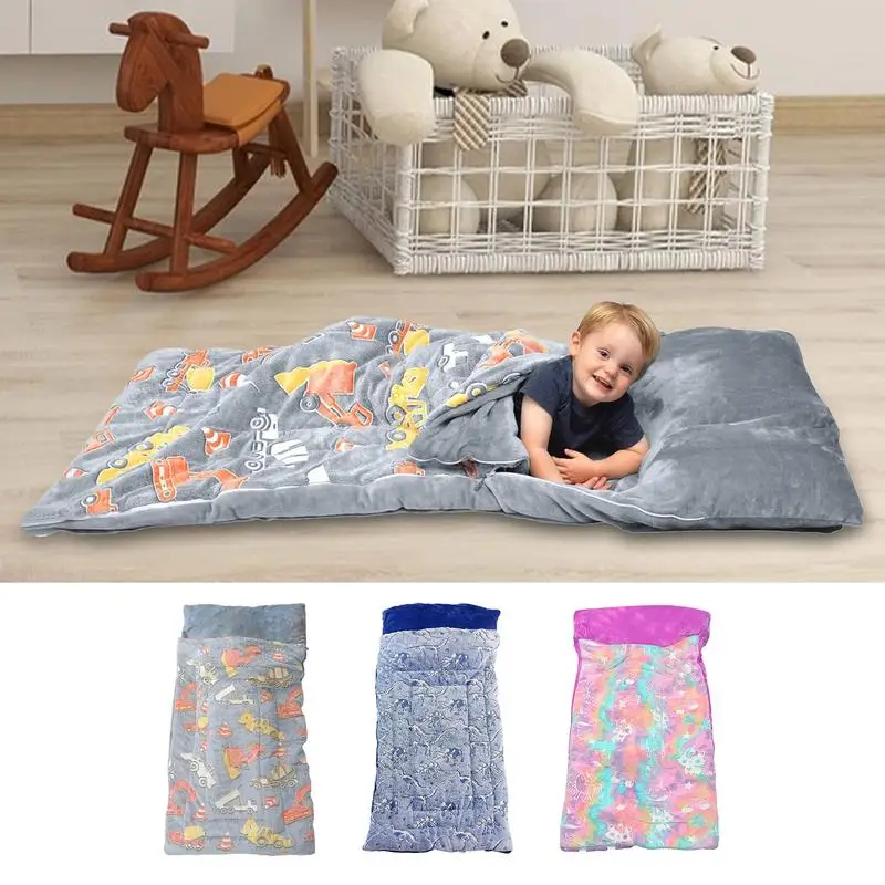 

Plush Toddler Nap Mat Soft Plush Nap Mat For Toddler Foldable Toddler Plush Wrap Sleeping Bag For Daycare Kindergarten Preschool