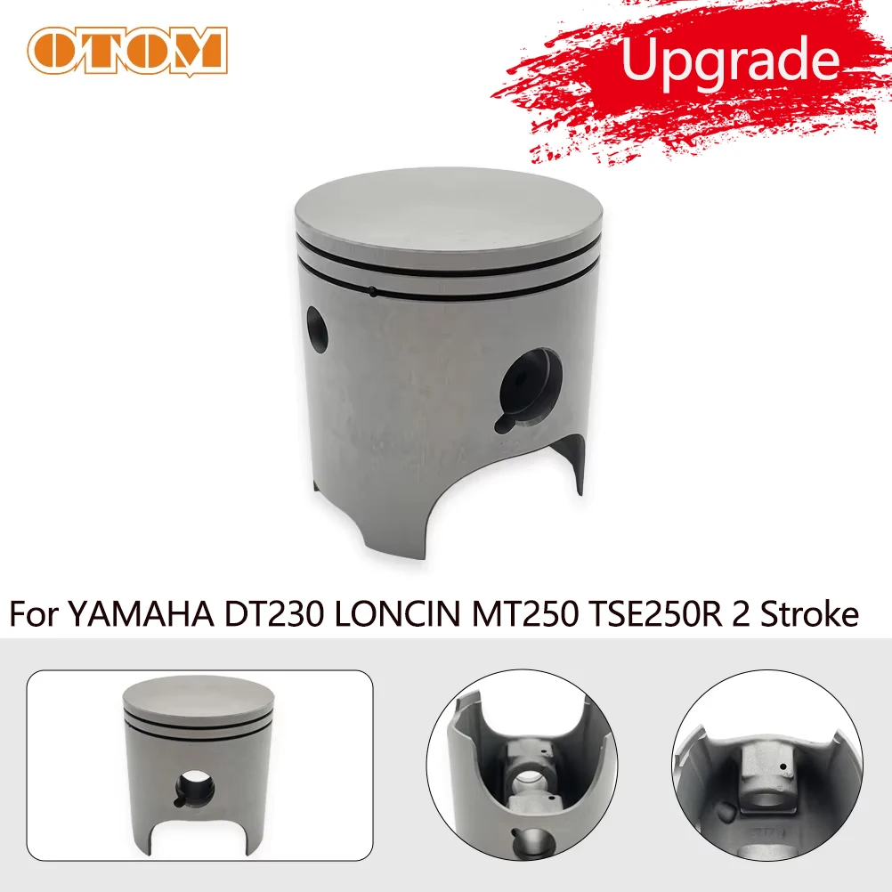 

Комплект для модернизации двигателя мотоцикла OTOM: кованый поршень и цилиндр 66.8 мм для 2-тактных двигателей YAMAHA DT230, Loncin MT250, TSE250R, алюминиевый сплав