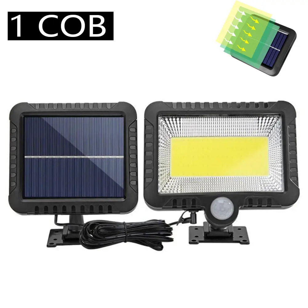 Unbranded COB Solar Wall Light Black 4
