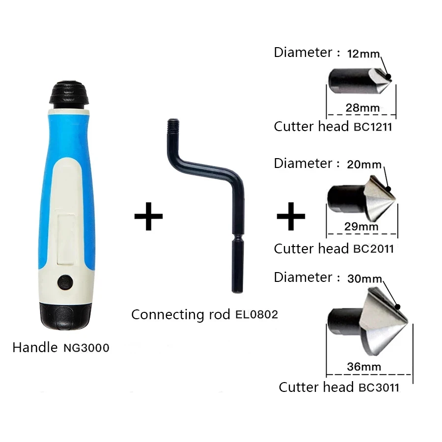 NG3400 BC1211 BC2011 BC3011 EL0802 NOGA Double-edged Trimming Knife Rotating and Pushing Countersink Knife Inner Hole Chamfering