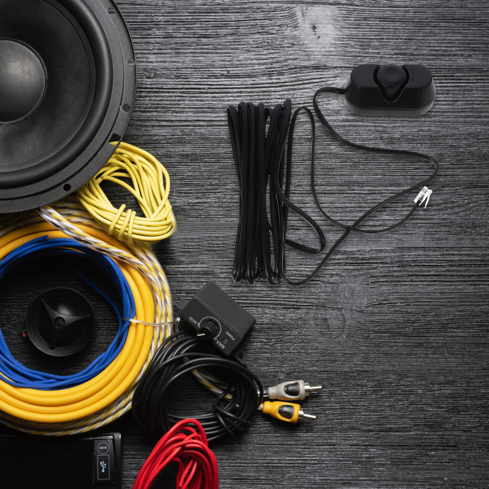 

Car Amp Bass Controller Volume Control Durable PVC Material Subwoofer Volume Adjuster Automotive Audio Supply Subwoofer Supply