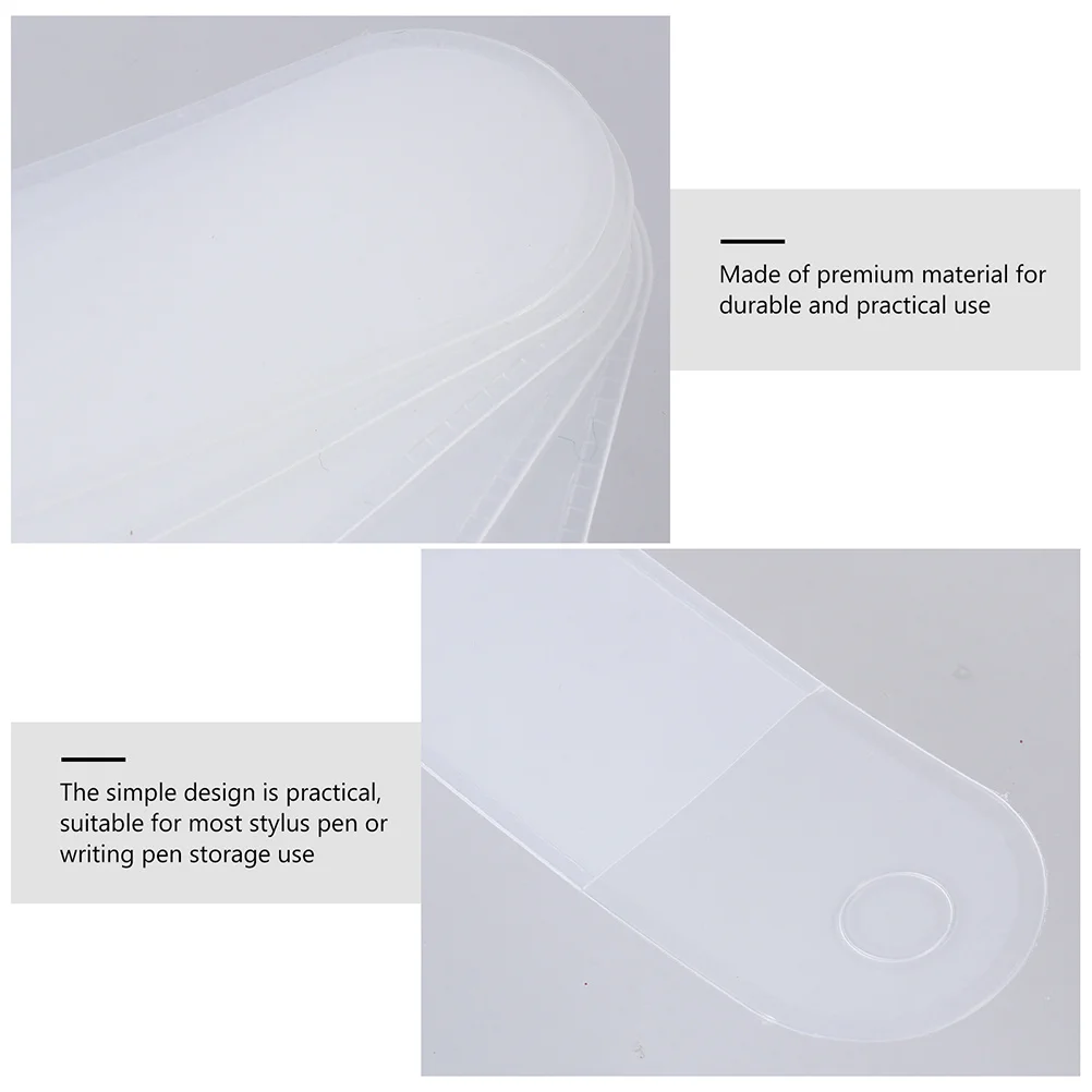 

25Pcs Frosted Transparent Pencil Bags Portable Pen Covers Universal Plastic Pen Protectors Business Pencil Storage Sleeves