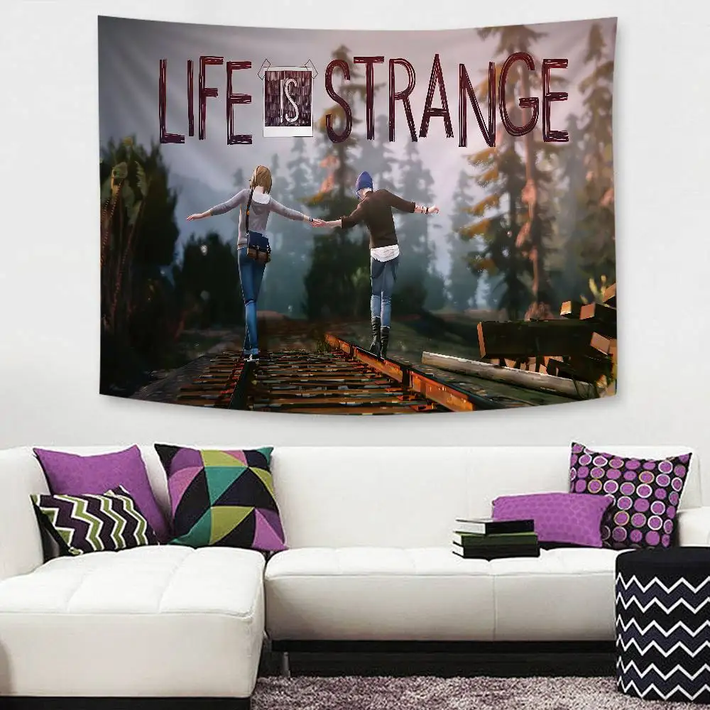 Game L-Life Is Strange Cartoon Tapestry Art Science Fiction Room Home Decor Wall Hanging Sheets