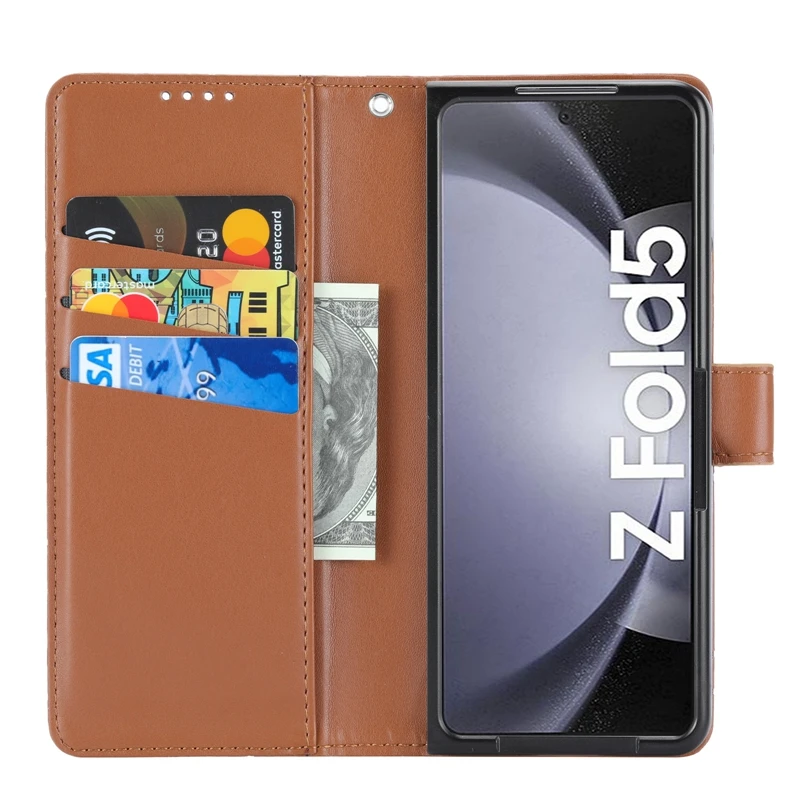 Magnetic Wallet Case with Card Slots for Samsung Galaxy Z Fold 5 4 3 Flip Leather Phone Cover