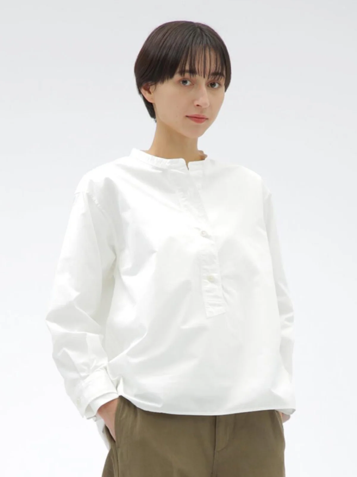 

Margaret Howell женская повседневная длинная све круглая Ne irt f открытая хлопковая однотонная универсальная весна-лето новое поступление