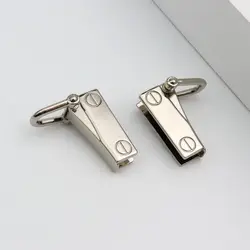 1 Pair Durable Metal Bag Transformation Side Clip Punch-free Detachable Bag Connector Clip Not Fade Purse Connector Buckle