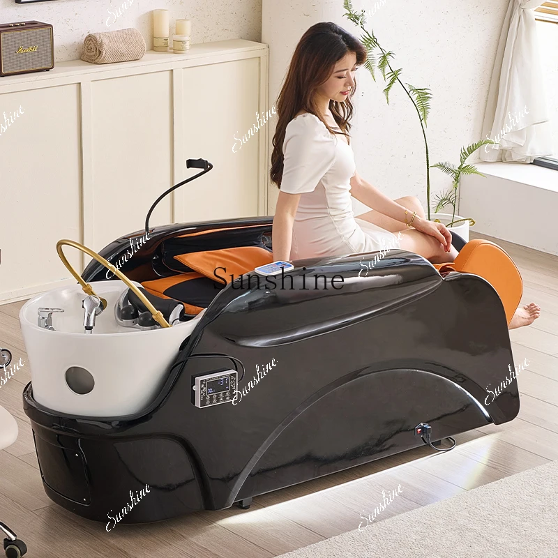 High-end barber shop electric massage shampoo bed water circulation fumigation beauty salon TF