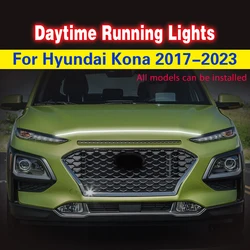 1PCS Fog lamp Decorative Ambient Lamp For Hyundai Kona 2017-2023 Car DRL Lamp LED 12v Daytime Running Light Flexible Light Strip