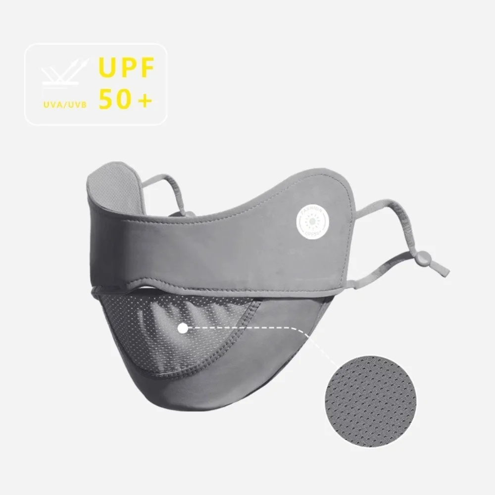 

Новая дышащая маска из ледяного шелка, моющаяся пылезащитная маска для лица для верховой езды, анти-УФ-защитная маска от солнца, подарок