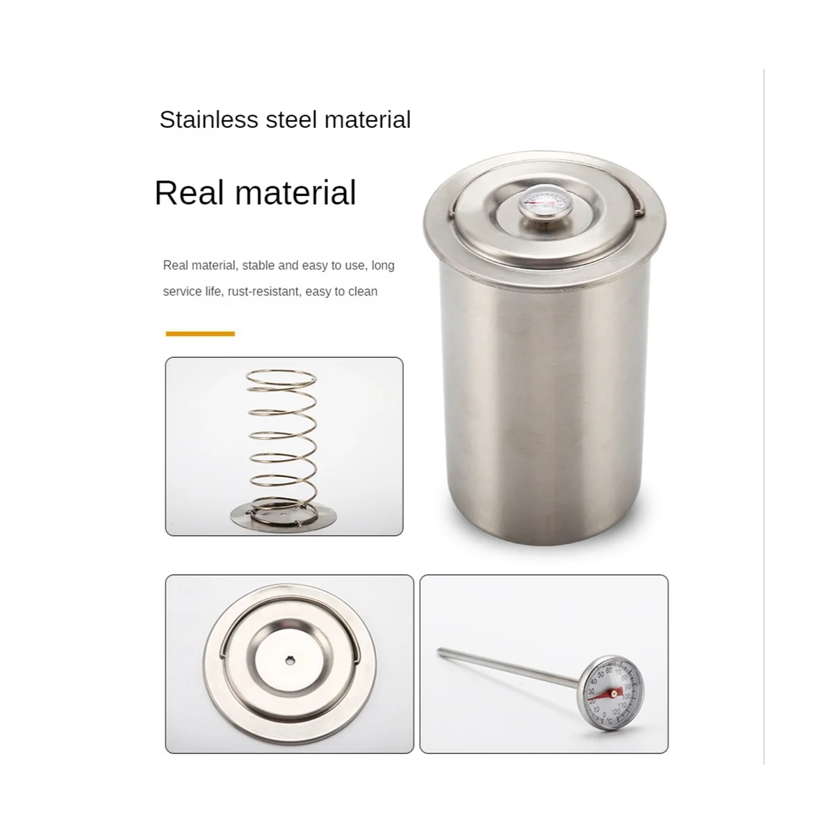 Pressa per prosciutto, pressa per carne in acciaio inossidabile di forma rotonda per realizzare carne sana con termometro