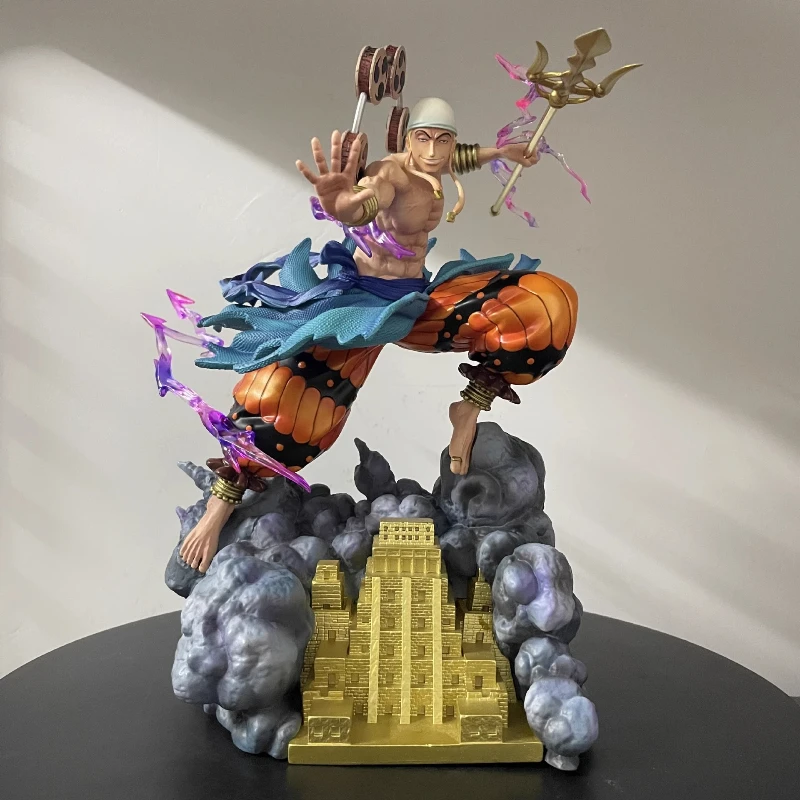 

One Piece Jt Enel 28 см Фигурка Громового Бога GK ПВХ Полная аэрозольная краска Изысканная статуя Аниме Модель Игрушка Настольный декор Коллекционный подарок