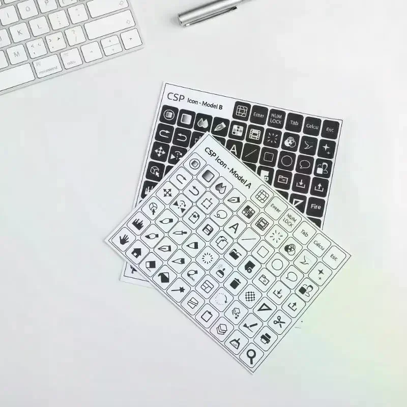 Clip Studio Paint Shortcut Icon Keyboard Sticker for Tablets