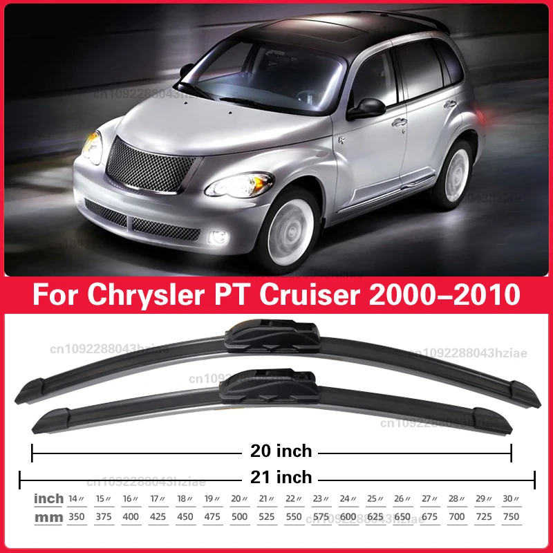 لكرايسلر PT كروزر 2000-2010 2002 2003 2004 2005 2006 2007 2008 2009 2 قطعة الزجاج الأمامي ممسحة الزجاج الأمامي شفرات أحمر أزرق #4