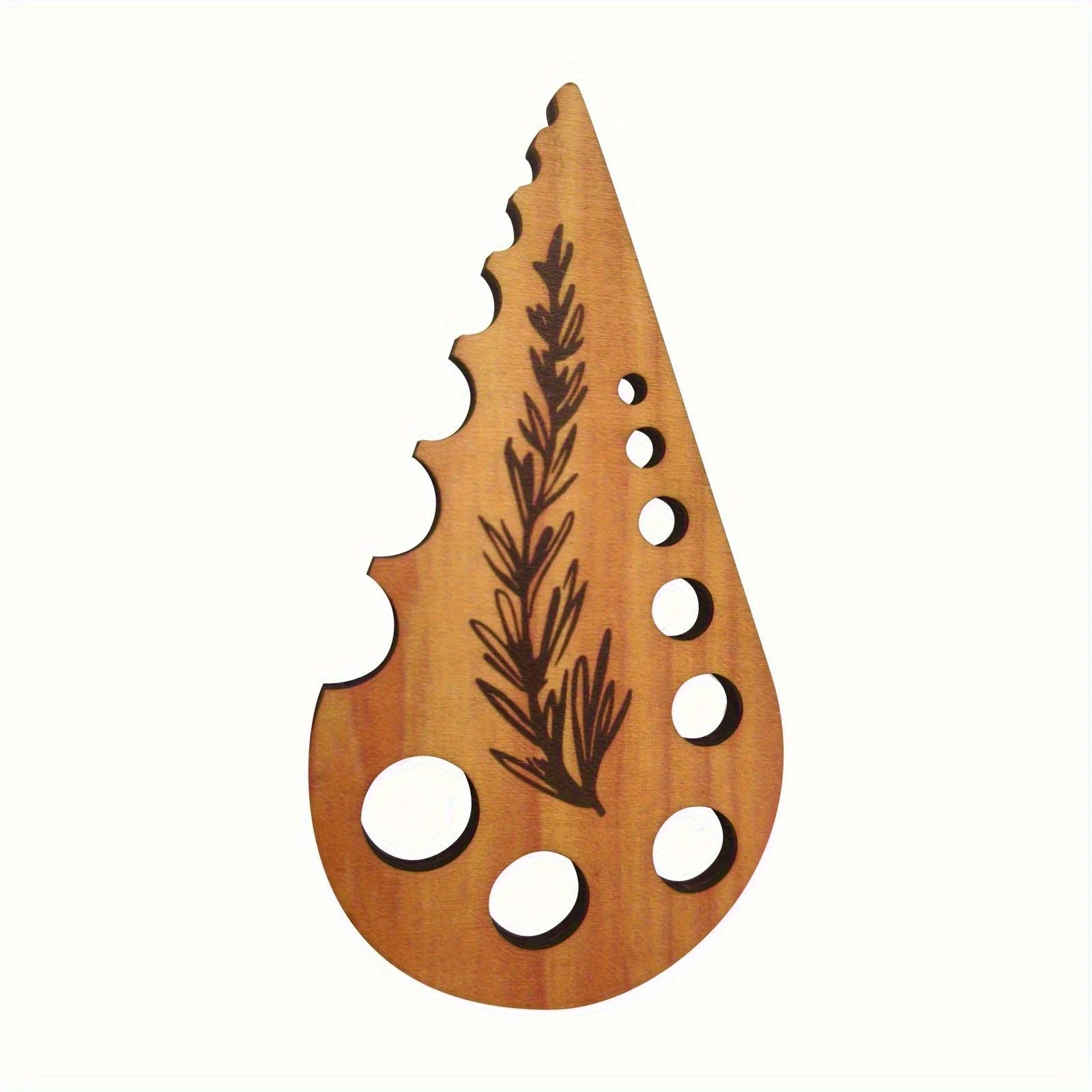 Pelacables de hierbas de madera con múltiples agujeros, Ideal para eliminar tallos, hojas, raíces de verduras, 1 ud.