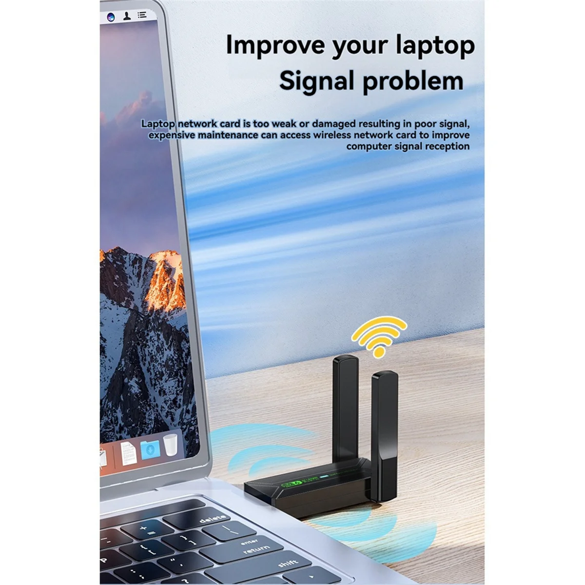 AAAE WiFi 6 AX900 Bluetooth 5.4 WiFi USB Adapter Wireless Network Card 2.4G&5GHz Wi-Fi Receiver USB for PC/Laptop Win10/11