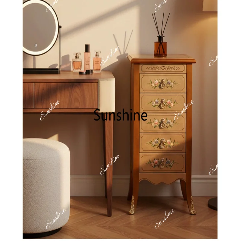 French light luxury gold jewelry storage box, high-end, integrated storage cabinet