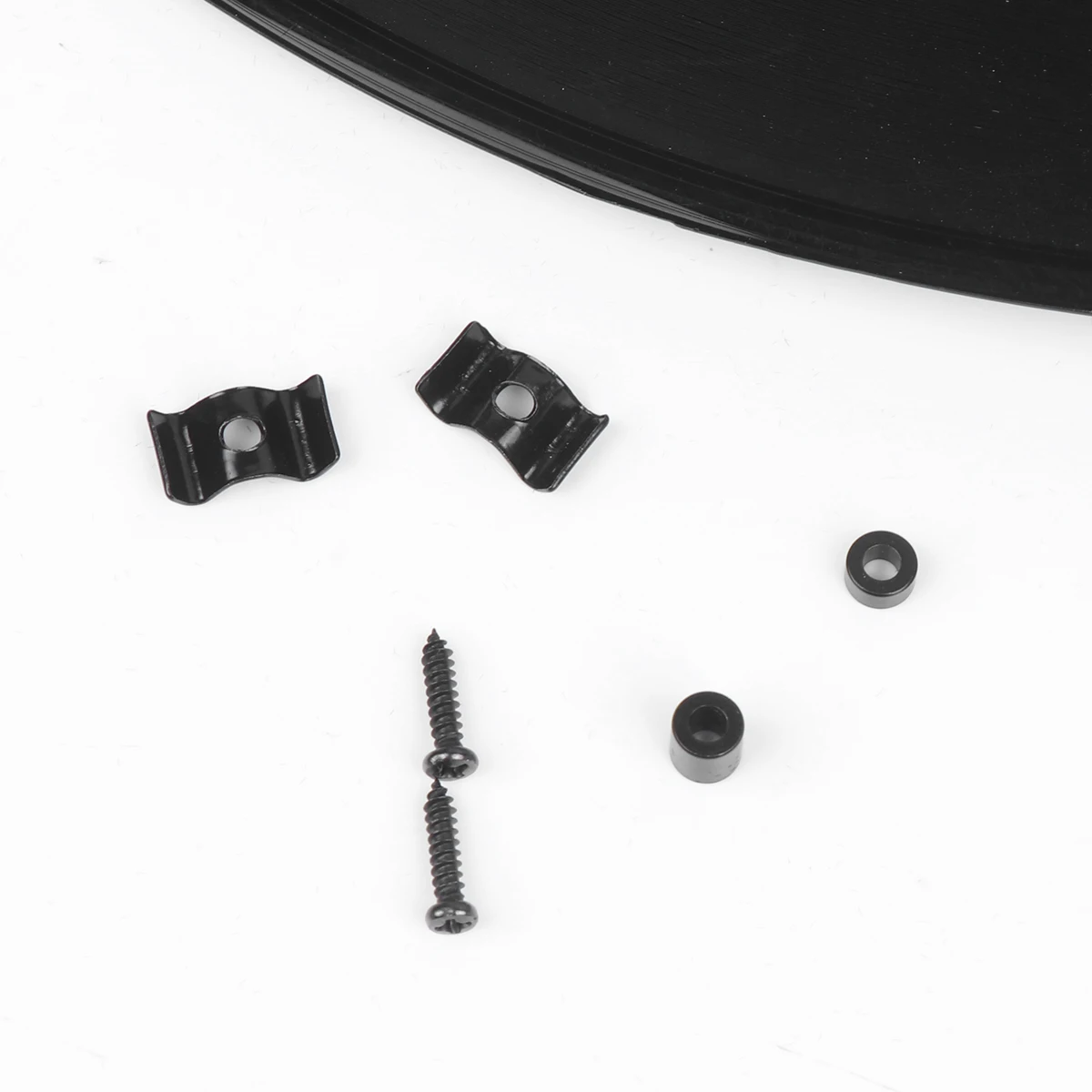 

4 Sets of Electric Guitar Head Press Button Stable String Buckle Lock String Buckle Lead String Device (Black)