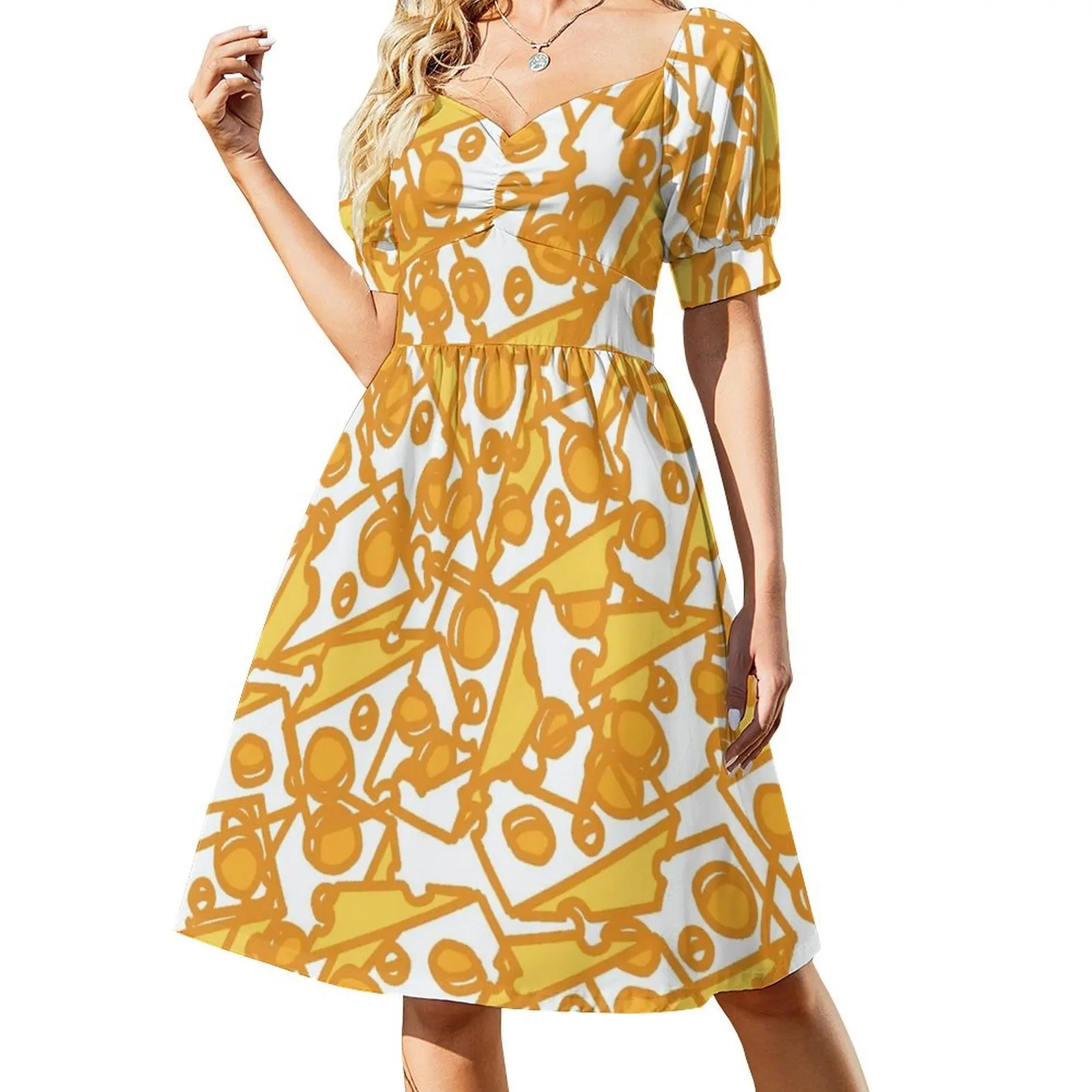 

Cheese cubes Short-Sleeved Dress Womens dresses Dress vintage