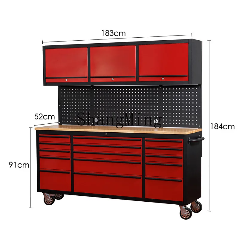 

CL hardware tool cart with backplane hand push multi-drawer large capacity repair shop trolley heavy duty mobile cabinet
