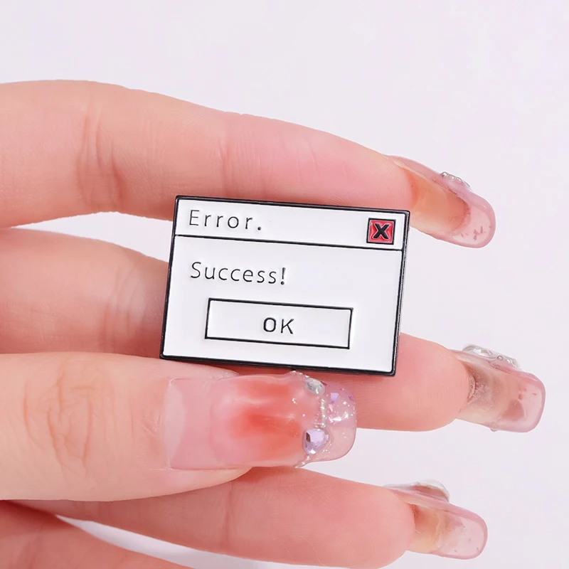 System Panes Jump Yes Or No Enamel Pins Custom Error Success Is Ok Brooch Lapel Badges Jewelry Gift For Programmer Office Friend view 5