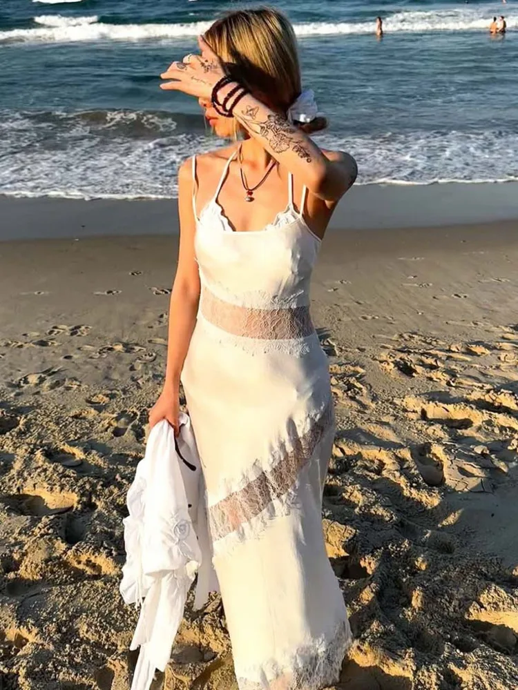 

Летняя кружевная юбка Blifanbo с пэчворком для женщин: элегантная, прямая, облегающая, однотонная, модная, сексуальная, А-силуэт, для пляжа и отпуска