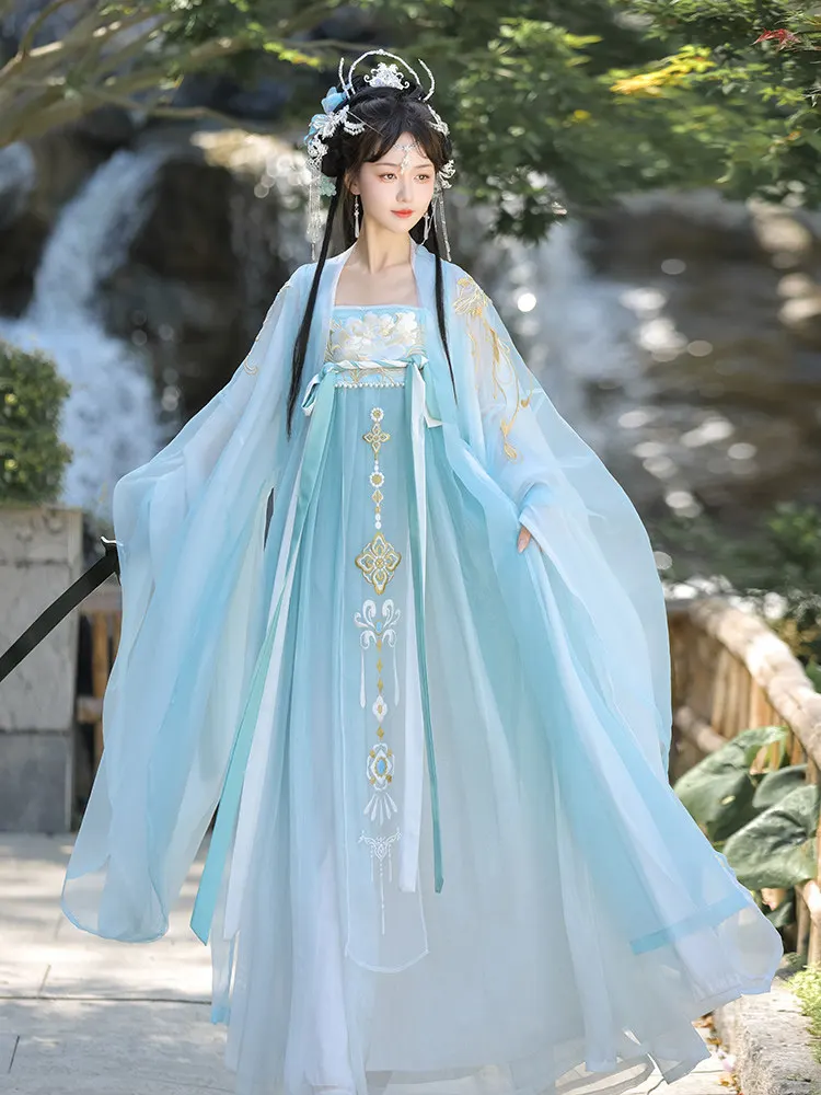 Traditional Vintage Hanfu Women Fairy Cosplay Costume Hanfu Set Elegant Princess Outfits Tang Dynasty Style Fairy Modern Dress