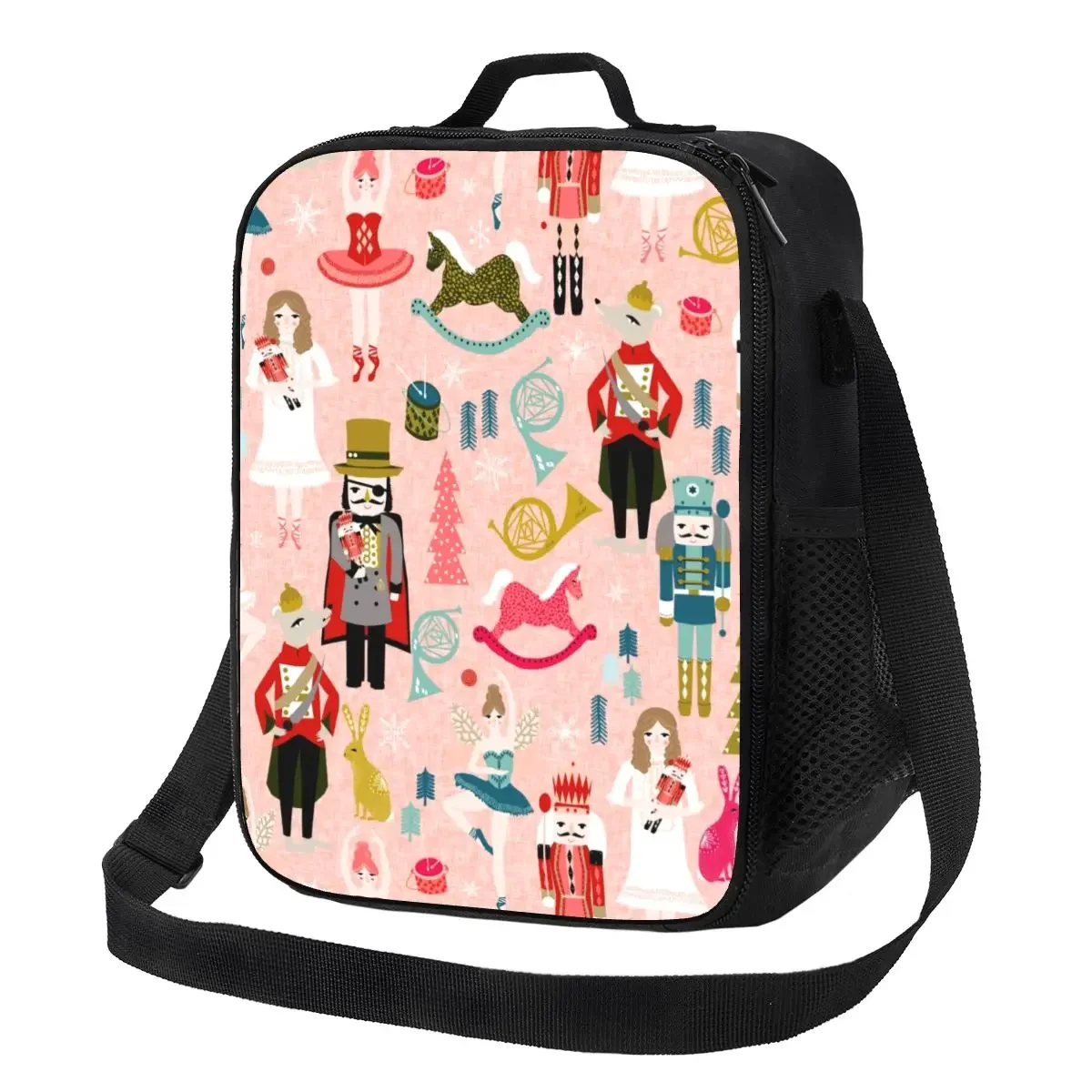 Nutcracker Ballet Dancer Portable Lunch Boxes for Waterproof Cooler Thermal Food Insulated Lunch Bag School Children Student