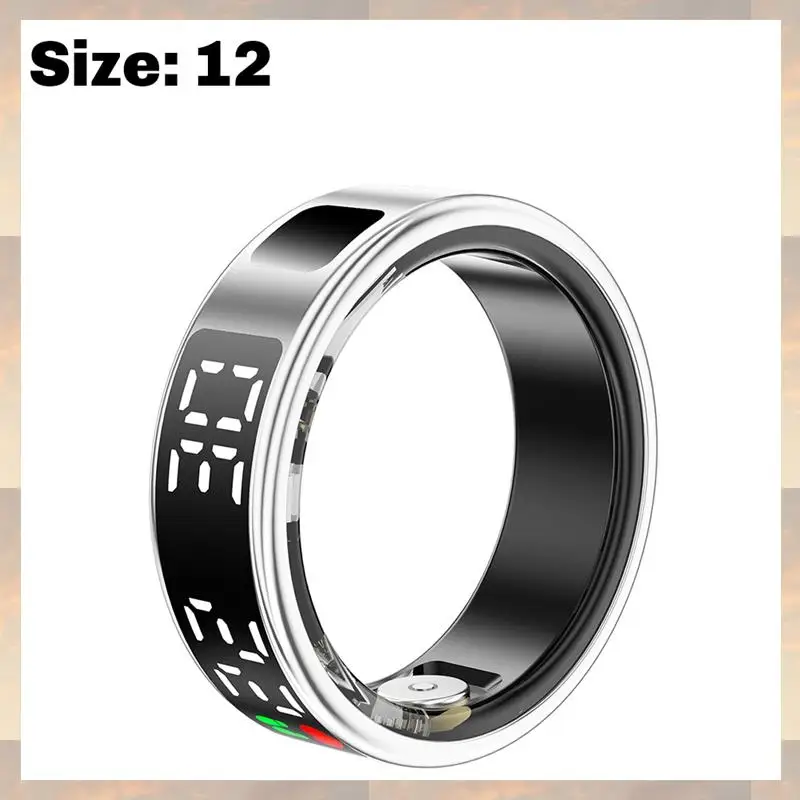 L72A-RS08 Smart Ring Cardiofrequenzimetro 5ATM Modalità multi sport impermeabile Localizzatore di ossigeno nel sangue con vano di ricarica 12